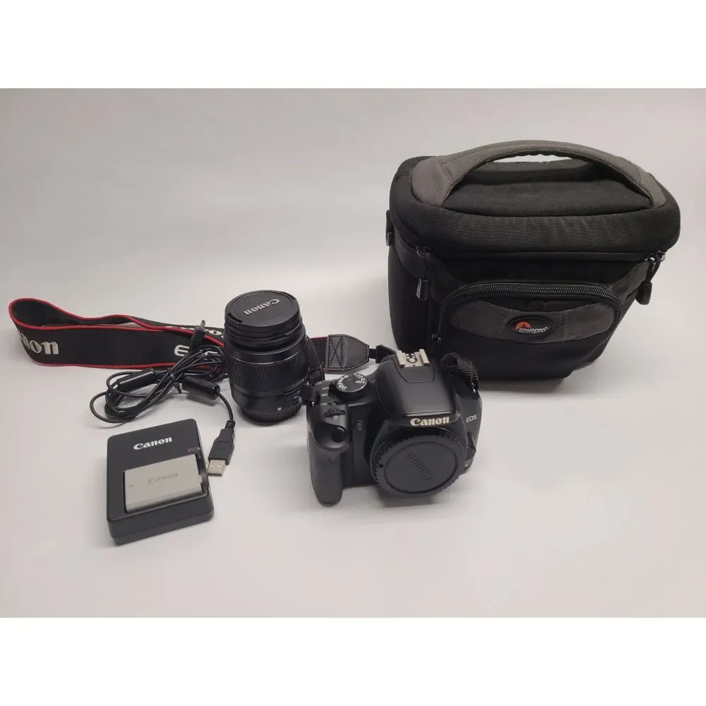 Canon Bundle Digital Rebel XSi 12.2 MP SLR Camera EF-S 18-55mm Zoom Lens Case